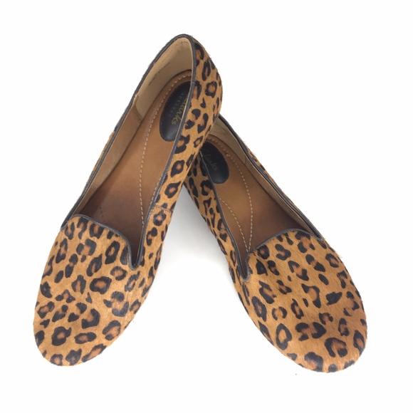 Clarks Shoes - Clarks Artisan Animal Print Leather Flats